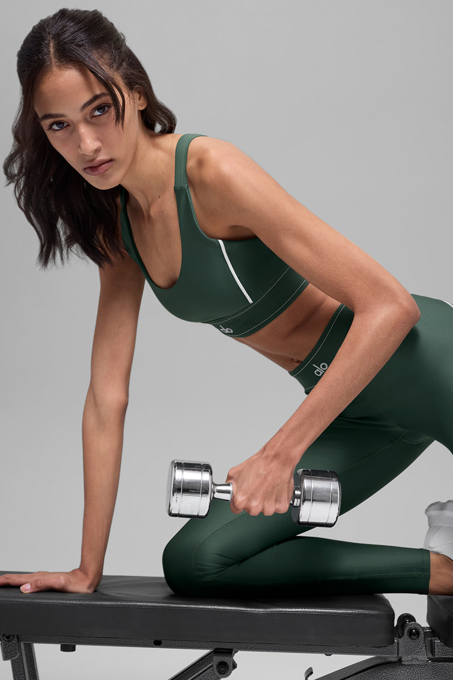 Airlift Suit Up Bra - Clover Green/White - Image 3