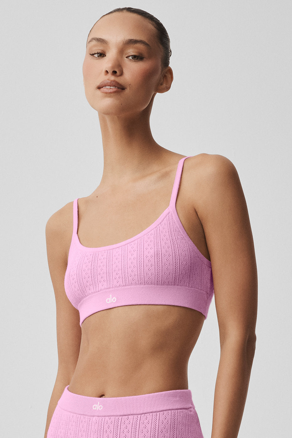 Pointelle Sweater Be Mine Bra - Candy Heart Pink - Image 3