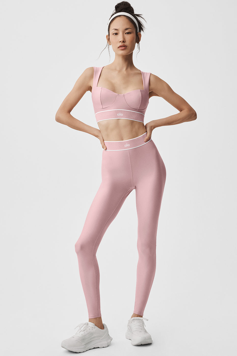 Airlift Alignment Bra - Vintage Pink/White - Image 6