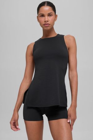 ALO Softsculpt Precision Full Length Bra Tank - Black