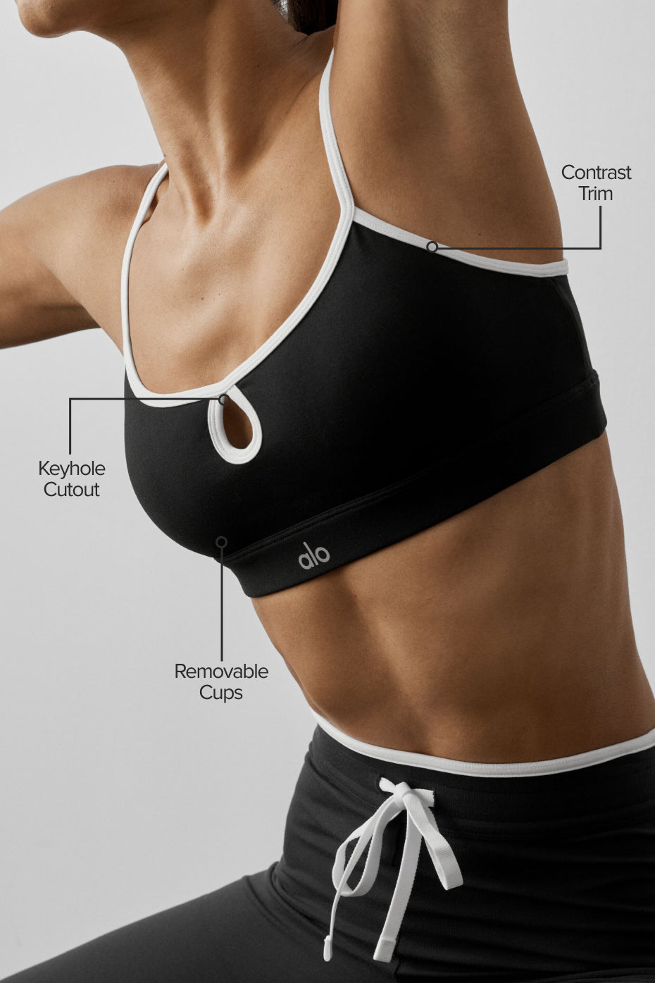 Airbrush Race Pace Bra - Black/White - Image 2