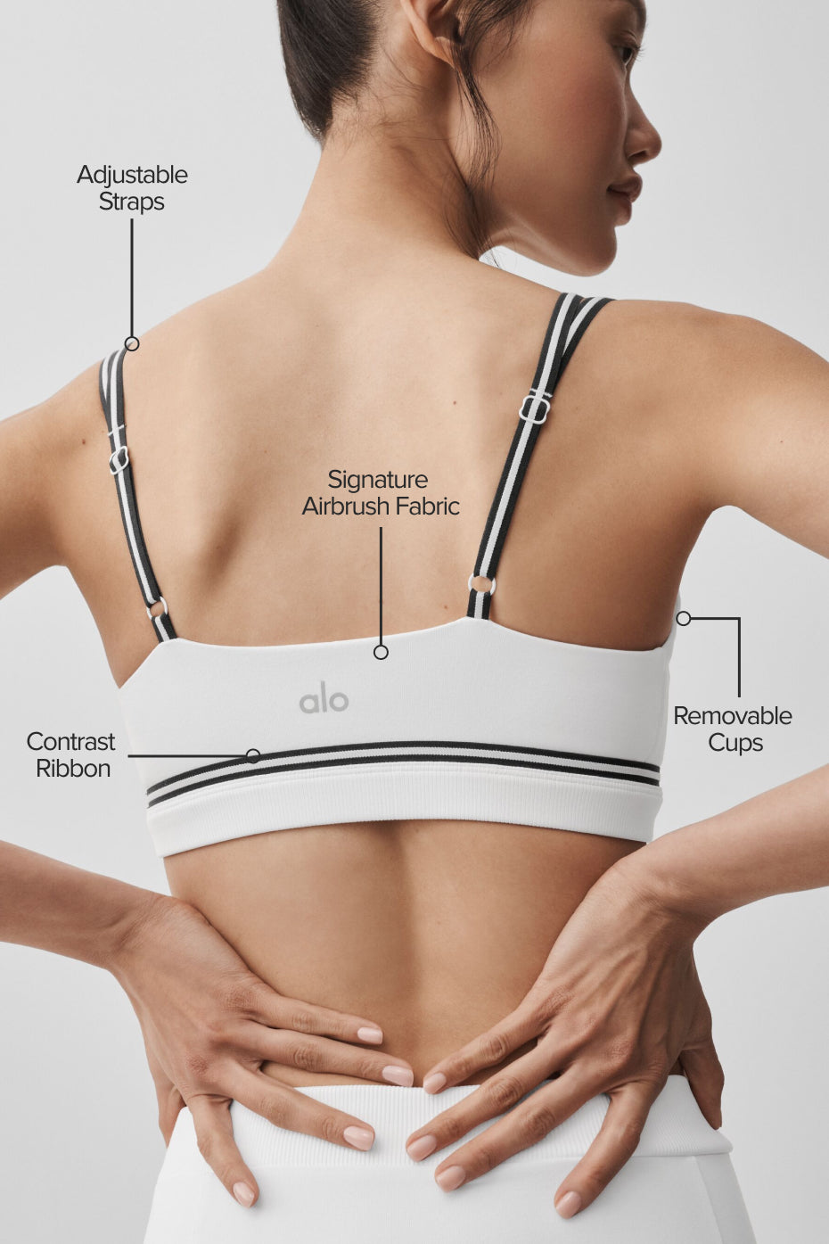 Airbrush Fast Track Bra - White/Black - Image 2