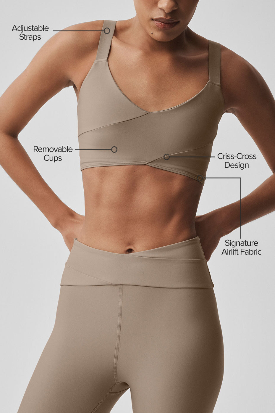 Airlift Horizon Bra - Gravel - Image 2